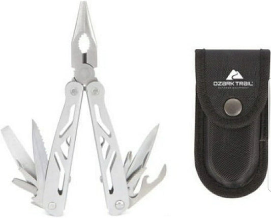 Ozark Trail 12-in-1 Multi-Tool with Carrying Sheath, Steel, Model 8703