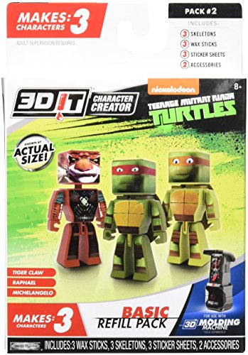 3D Character Creator Teenage Mutant Ninja Turtles Basic Refill Pack Style 2 Novelty Toy