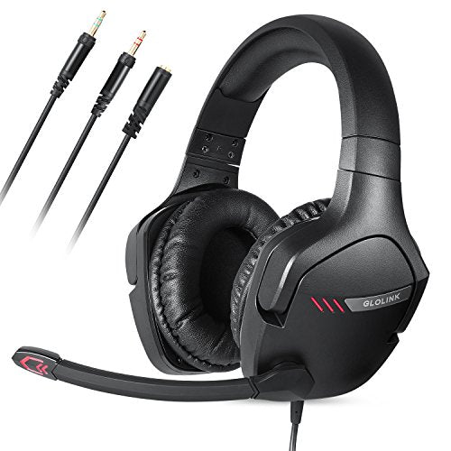 GLOLINK Black Stingers Gaming Headset for PC Xbox One PS4 Wii U Game Headphone With Microphone