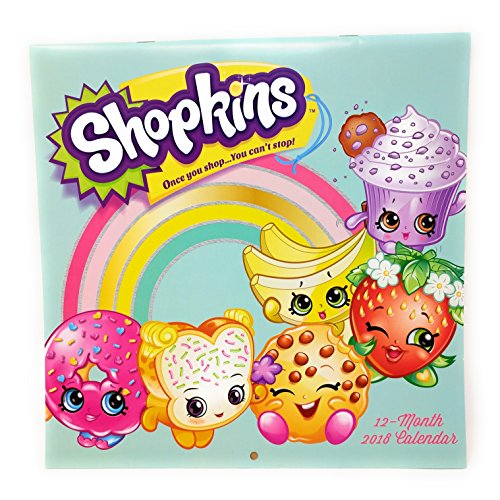 2018 Licensed Characters 12- Month Wall Calendars, 10x10 in. (Shopkins)