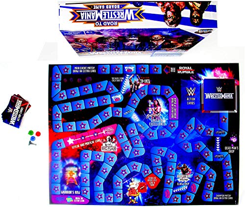 WWE Road to Wrestlemania Board Game, Action Packed WWE Games with WWE Elite Legends and Action Cards