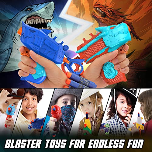 6 Pack Blaster Toy Set for Boys with 20 Pack Refill Darts for Nerf Party Supplies