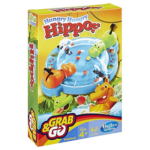 Elefun & Friends Hungry Hungry Hippos Grab & Go Game (Includes 2 Chomping Hippos)