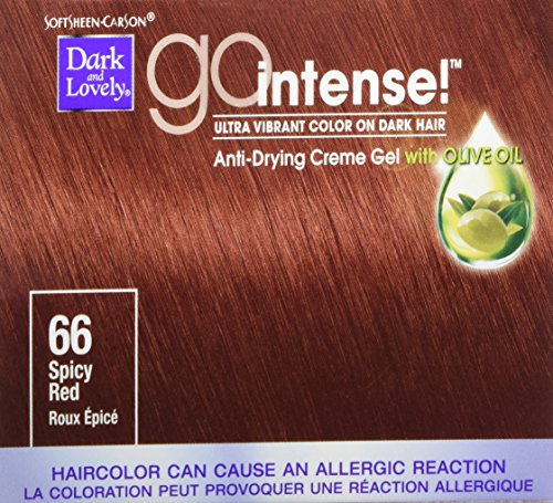 Go Intense Hair Dye for Dark Hair with Olive Oil for Shine and Softness, Spicy Red