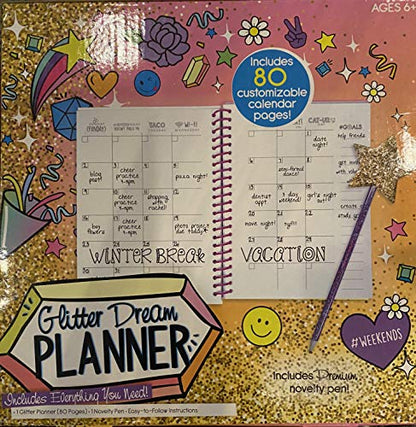 Glitter Dream Calendar w/ 80 Customizable Pages