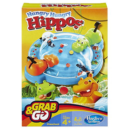 Elefun & Friends Hungry Hungry Hippos Grab & Go Game (Includes 2 Chomping Hippos)