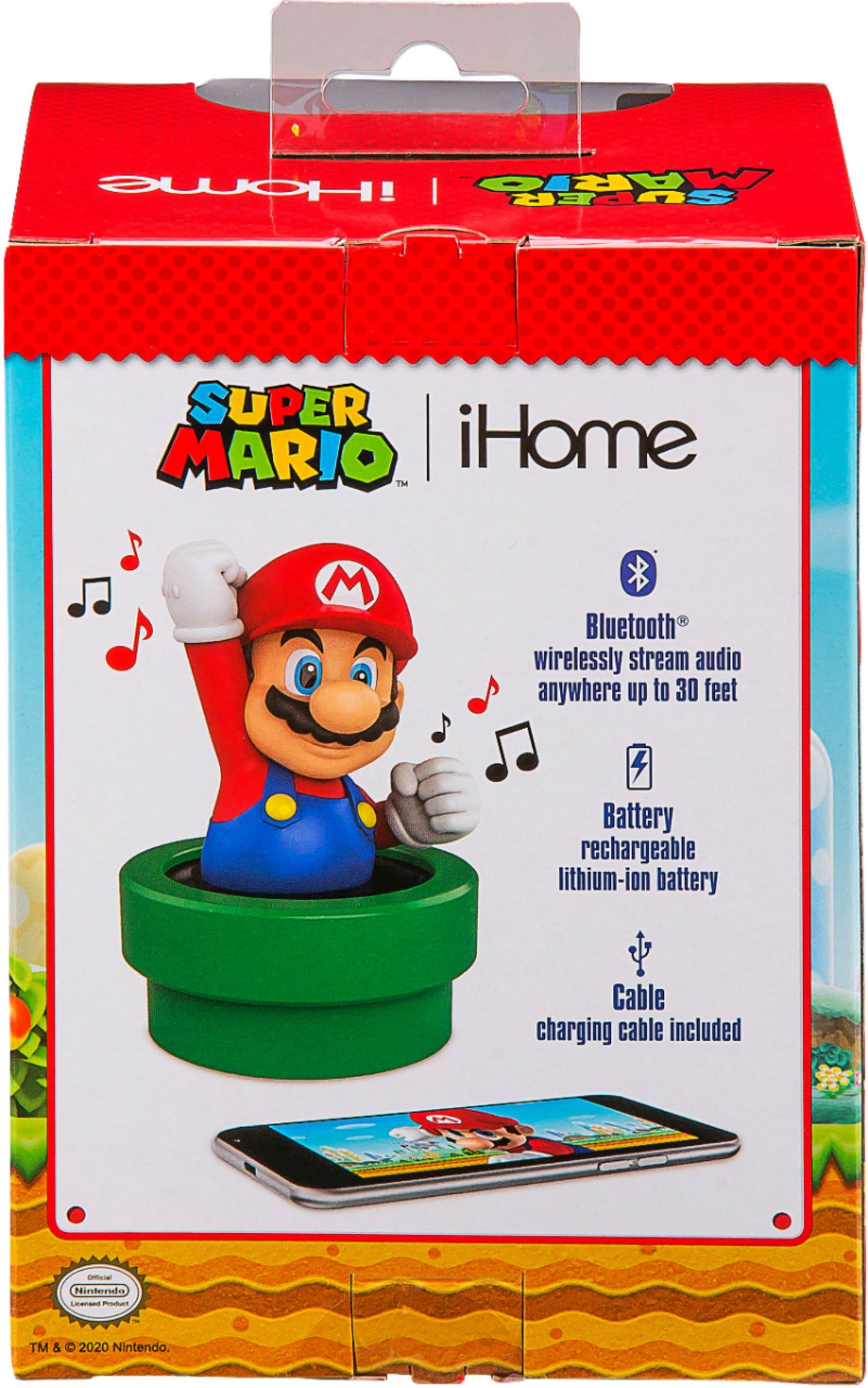 eKids - Super Mario Bluetooth Speaker - red