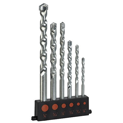 BLACK+DECKER 6-Piece Masonry Bit Set, BDAMASON-6M