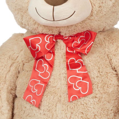 WAY TO CELEBRATE! 30" Valentine's Day Tan Teddy Bear Plush Toy