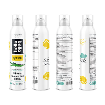 Hello Bello Mineral SPF 30 Sunscreen Spray with Zinc I Reef Friendly and Water Resistant I 5 Fl Oz