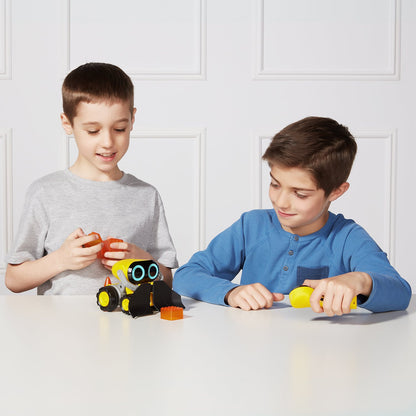 WowWee BotSquad Joe Plow (JP) - Interactive Robot Construction Vehicle Toy with Plow Attachment, Building Blocks, and Remote Control