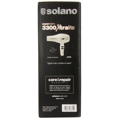 Solano SuperSolano 3300 Xtralite Hair Dryer, Limited Edition