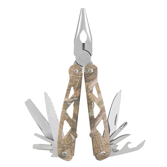 Ozark Trail 12-in-1 Multi-Tool with Carrying Sheath, Snow Camo, Model 8705