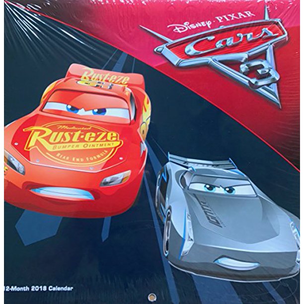 Disney Pixar Cars 3 -2018 Calendar Kids Room Decor