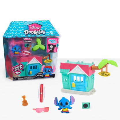 Disney Doorables Mini Playset Stitch’s Surf Shack, Ages 5 +