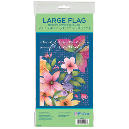 Hummingbird Haven Floral Grdnflag Large