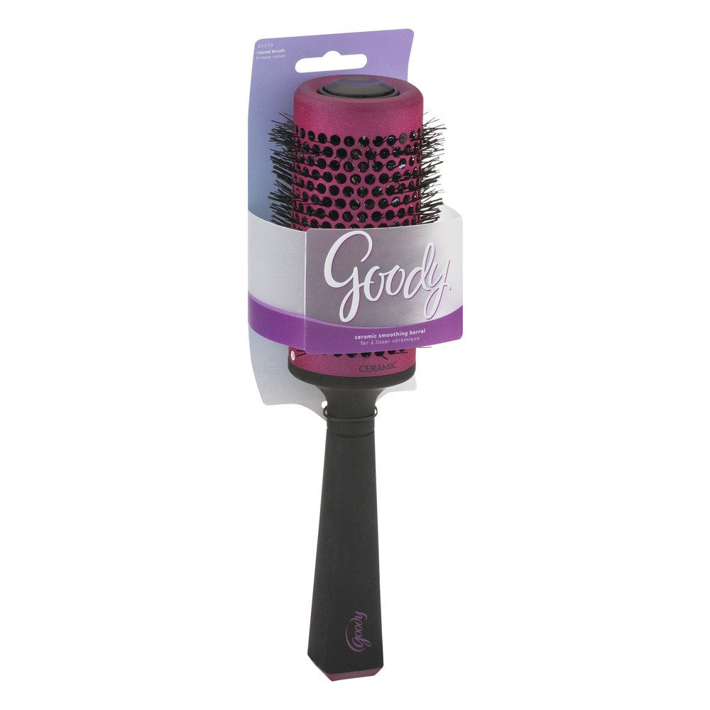 Goody Blow Dry Protect Ceramic Long Smoothing Barrel Brush (Assorted Colors), 1 Count