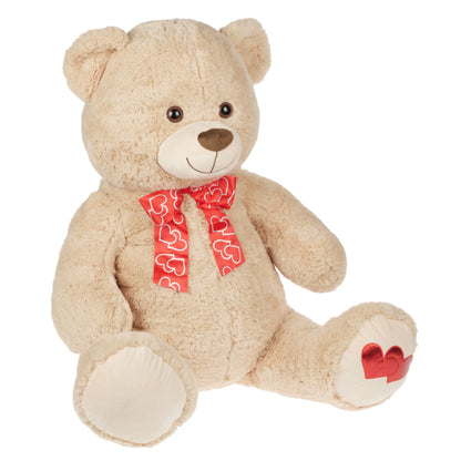 WAY TO CELEBRATE! 30" Valentine's Day Tan Teddy Bear Plush Toy