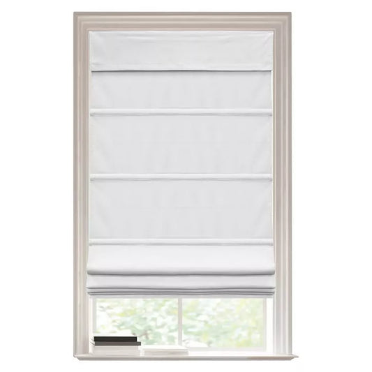 1pc Light Filtering Cordless Zebra Window Shade with Valance White - Lumi Home Furnishings