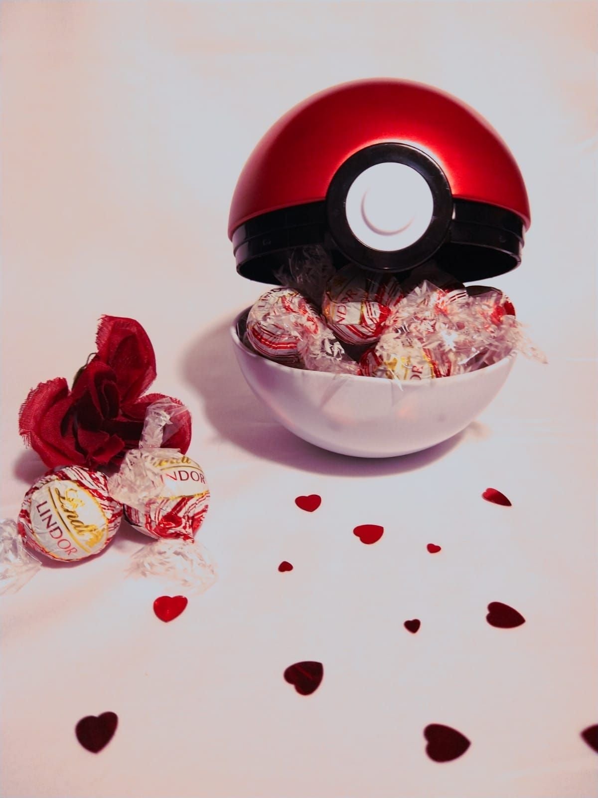 Pokemon Pokeball with Lindt Lindor Chocolate Truffles Realmdrop Shop