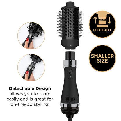 Hot Tools Professional Black Gold Detachable One-Step Volumizer and Hair Dryer, 2.4" Small Barrel