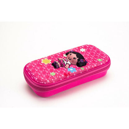 Maxi's Design 3D Sophie Pencil Case for Girls with Zipper, Pink