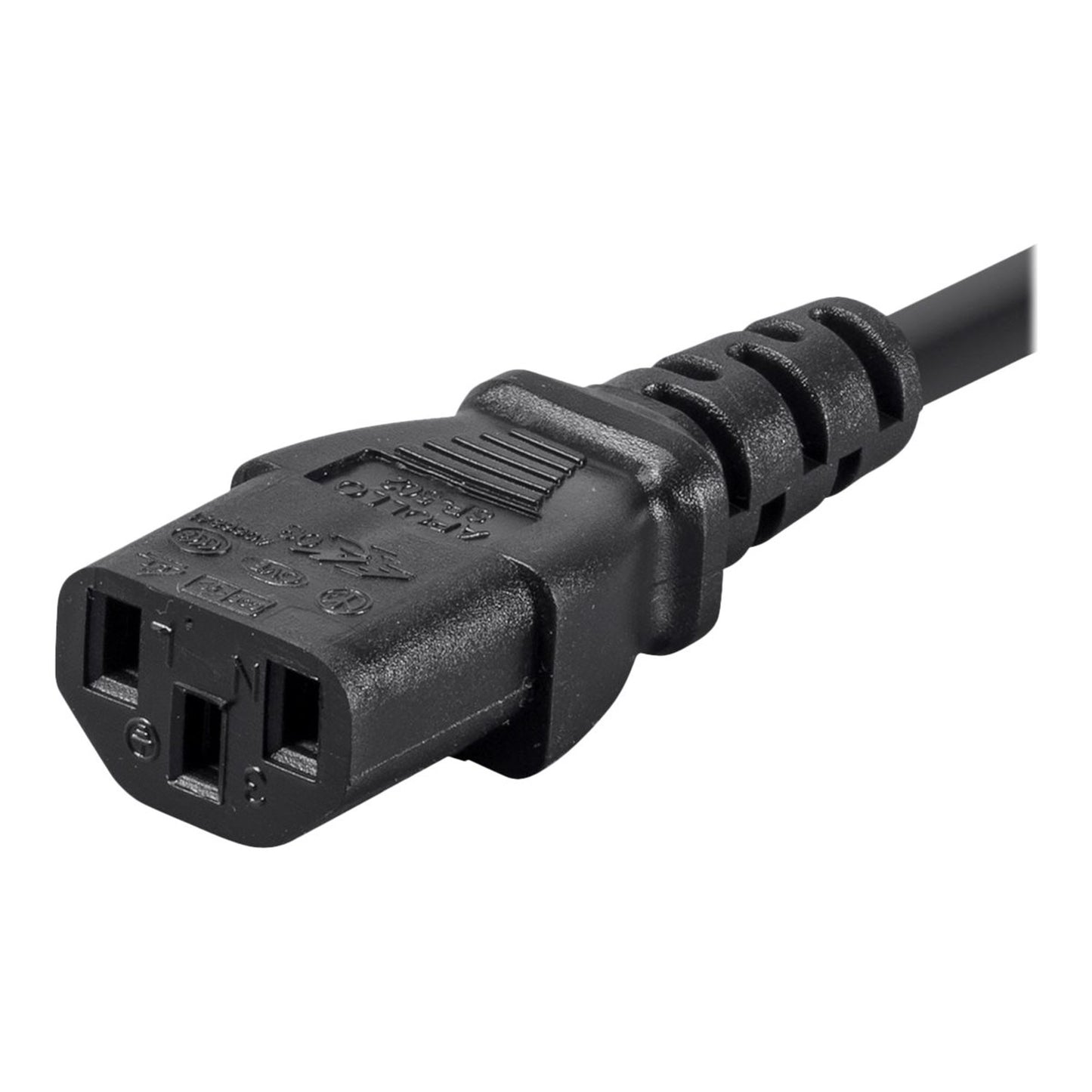 Monoprice 3-Prong Power Cord - 6 Feet - Black | NEMA 5-15P to IEC 60320 C13, 16AWG, 13A