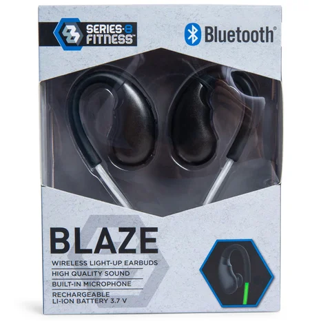 Series 8 Fitness Blaze Wireless Light-up Earbuds Red