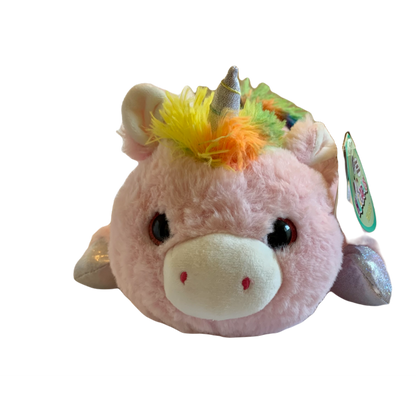 HUGGAPALS - Pink Unicorn w/Sparkle Eyes - 14" - Zoe