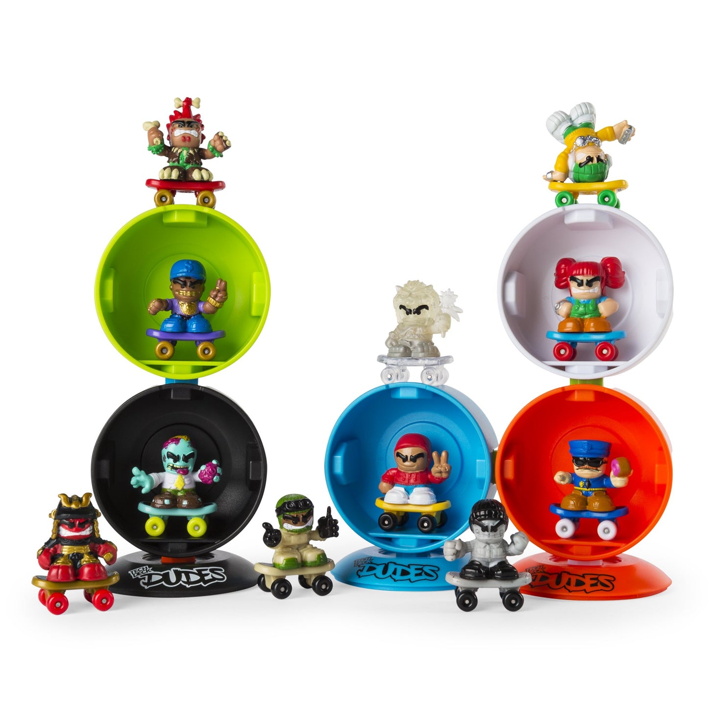 Tech Deck Dudes - 2-Pack Collectible Skater Figures with Boards (Styles and Colors May Vary)