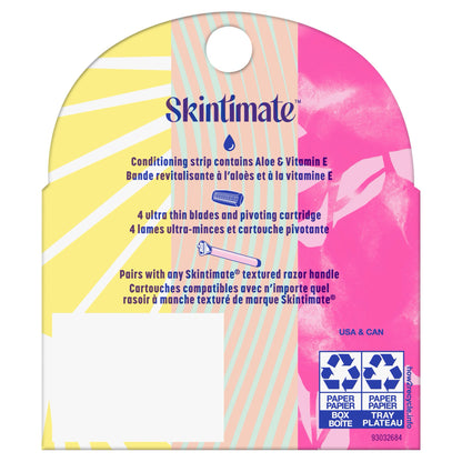 Skintimate 4-Blade Women's Razor Refill, 4 Ct