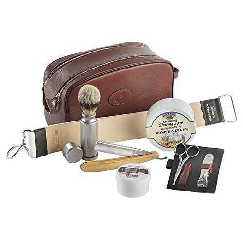 DOVO Shaving Set R Sat Brown Model #DV-556056, UPC: 4045284025925