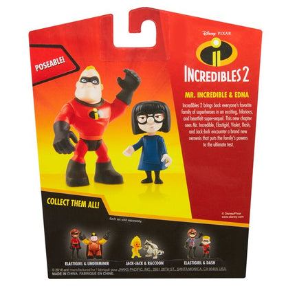 Disney / Pixar Junior Supers Mr. Incredible & Edna Mini Figure 2-Pack