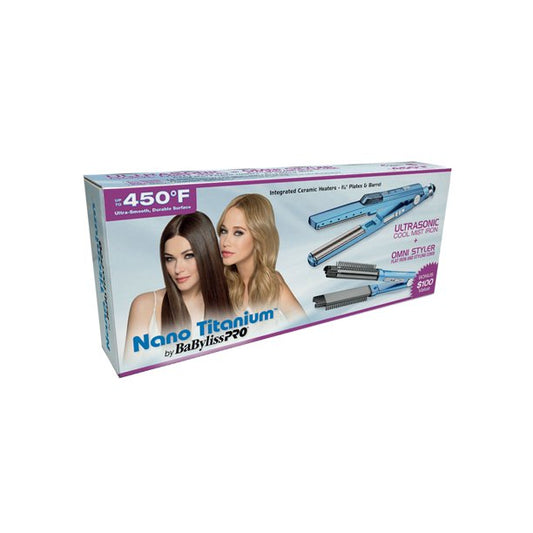 BabylissPRO UltraSonic Cool Mist Iron + Omni Styler Flat Iron #BABNTPP17