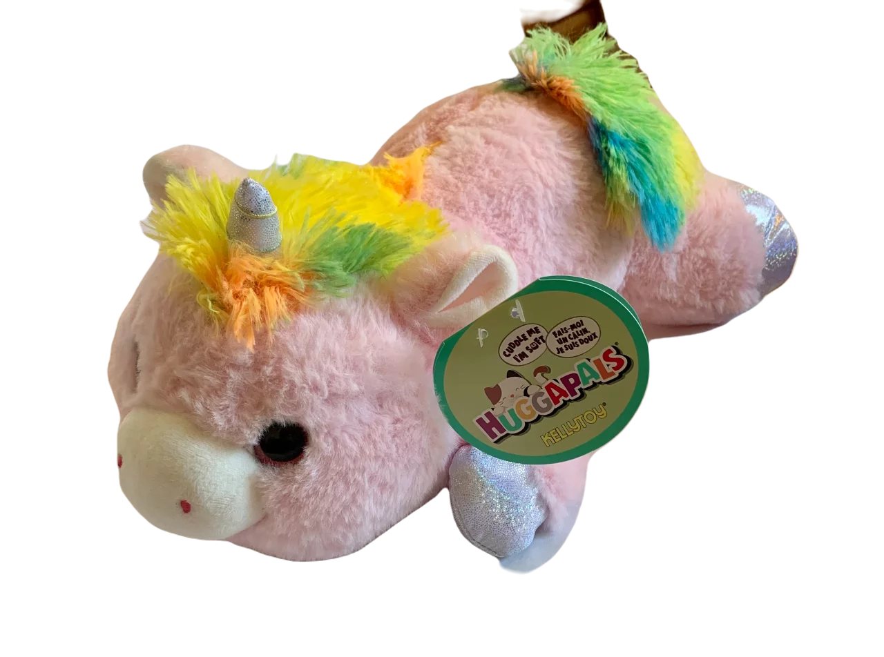 HUGGAPALS - Pink Unicorn w/Sparkle Eyes - 14" - Zoe