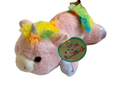 HUGGAPALS - Pink Unicorn w/Sparkle Eyes - 14" - Zoe