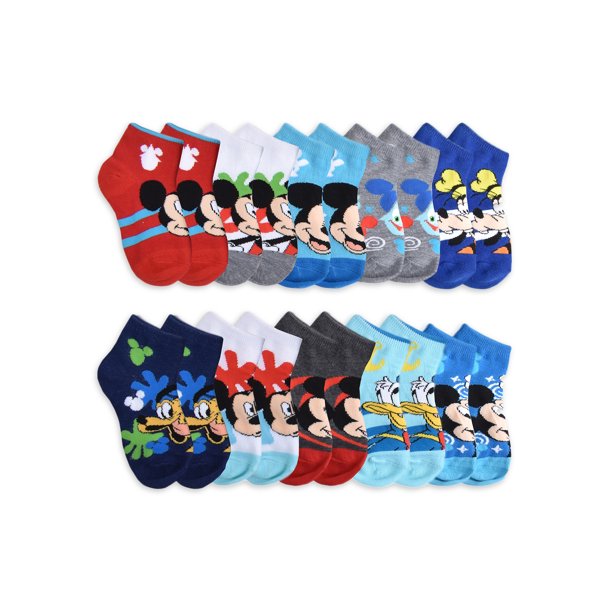 Mickey Mouse Toddler 10 Days of Socks, 10-Pack, Sizes 2T-5T