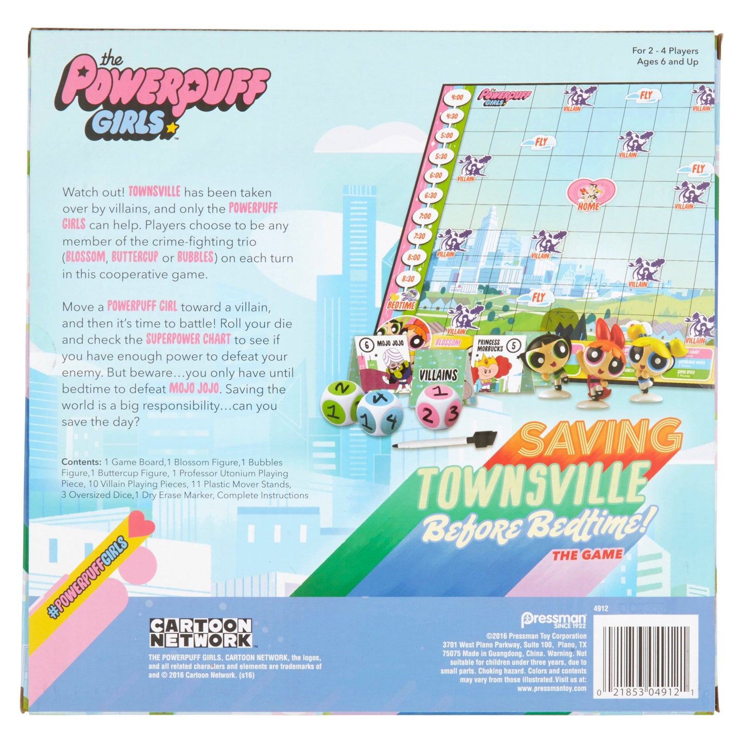 Pressman Cartoon Network The Powerpuff Girls Board Game 6+ Years