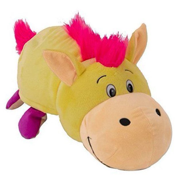 FlipaZoo 2-in-1 Bunny to Yellow Horse Plush - 16 Inches