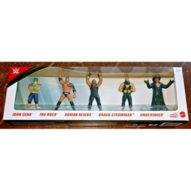 WWE 5pk Collector 2.5" Figures: CENA, ROCK, UNDERTAKER, STROWMAN & ROMAN REIGNS