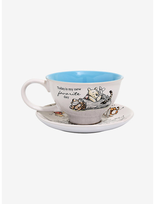 Disney Winnie The Pooh Sketch Teacup & Saucer Set