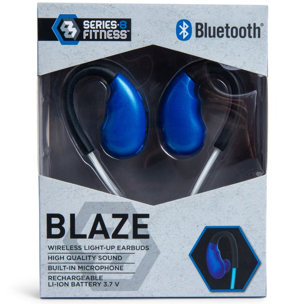 Series 8 Fitness Blaze Wireless Light-up Earbuds Red