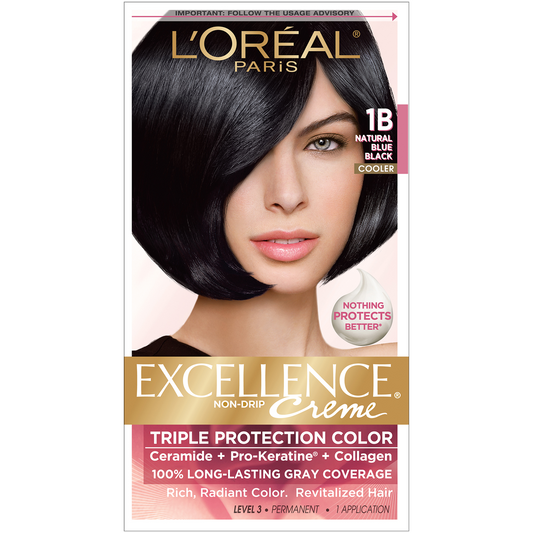 L'Oreal Paris Excellence Creme, 1B Natural Blue Black