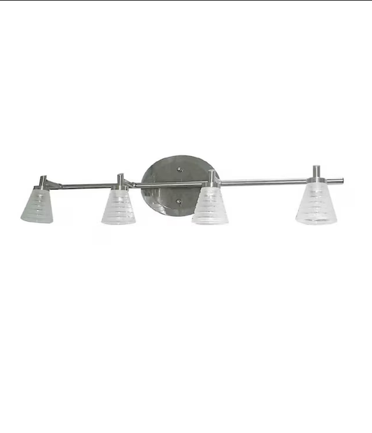 Portfolio 4-Light Brushed Nickel/Chrome Traditional