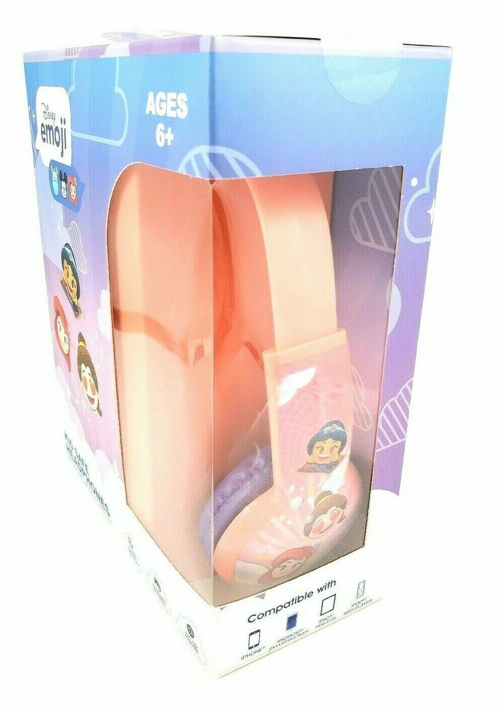 Disney Princesses Emoji Kid Safe Volume Control Headphones Cute Gifts