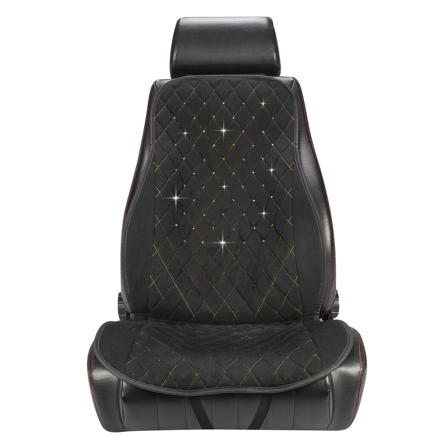 Pilot Gold Seat Cover Combo Embellished with Swarovski Crystals Fit Most Cars, SUVs, Trucks, Vans