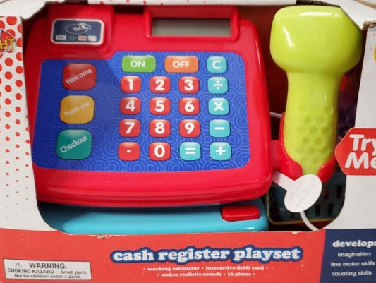 Play Right Cash Register Play Set Pretend And Play Working Calculator ( R-L)