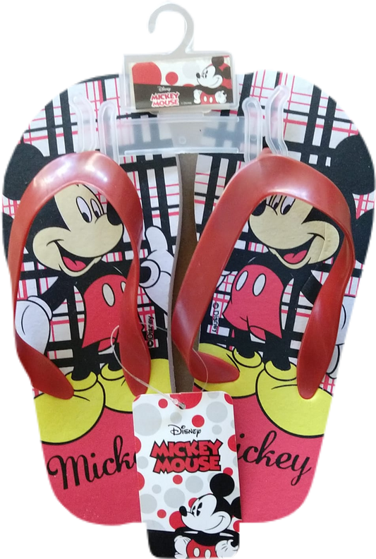 Disney Store Child Youth Us Sz 7.5 Mickey Mouse Flip Flops Sandals Boys Girs