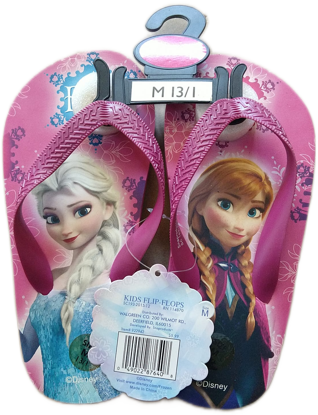 Disney Frozen Sisters Elsa Anna Forever Sandals Flip Flops