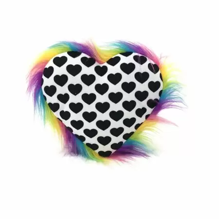 Way To Celebrate Valentine's Day Heart Pillow, Black & White